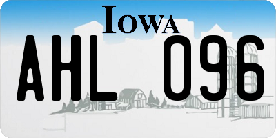 IA license plate AHL096