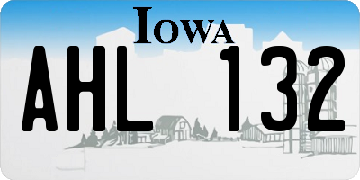 IA license plate AHL132