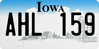 IA license plate AHL159