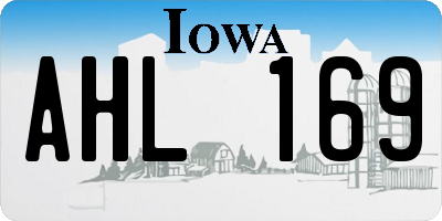 IA license plate AHL169
