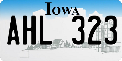 IA license plate AHL323