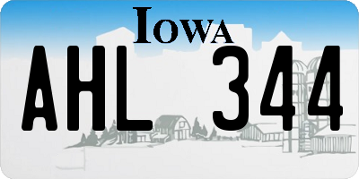 IA license plate AHL344