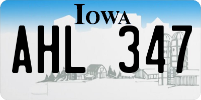 IA license plate AHL347
