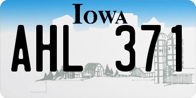 IA license plate AHL371