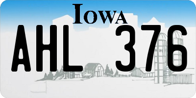 IA license plate AHL376