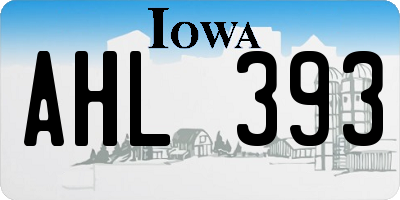 IA license plate AHL393