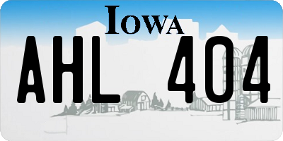IA license plate AHL404