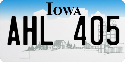 IA license plate AHL405