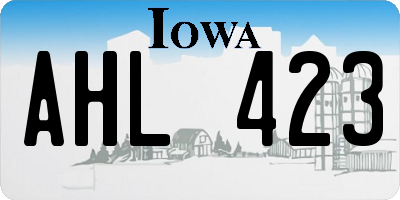 IA license plate AHL423