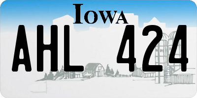 IA license plate AHL424