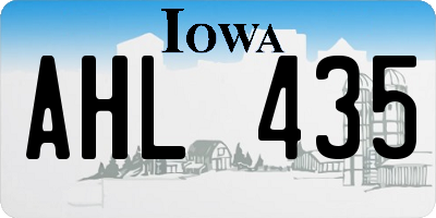 IA license plate AHL435
