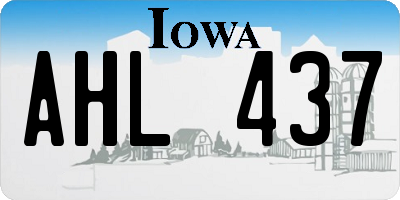 IA license plate AHL437