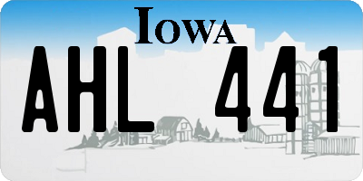 IA license plate AHL441