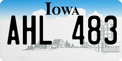 IA license plate AHL483