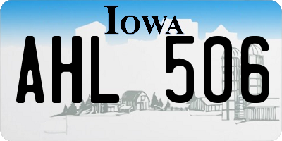 IA license plate AHL506