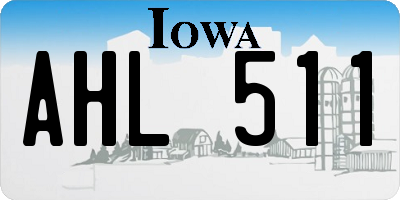 IA license plate AHL511