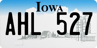 IA license plate AHL527