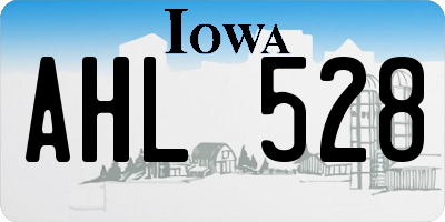 IA license plate AHL528