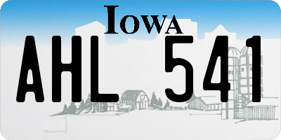 IA license plate AHL541