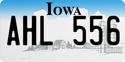 IA license plate AHL556