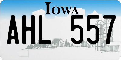 IA license plate AHL557