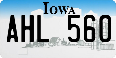 IA license plate AHL560