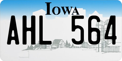 IA license plate AHL564