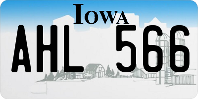IA license plate AHL566