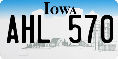 IA license plate AHL570