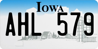 IA license plate AHL579