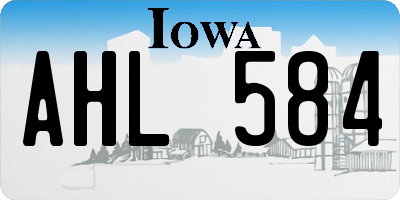 IA license plate AHL584