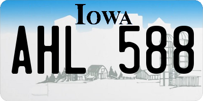 IA license plate AHL588