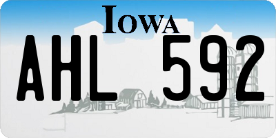 IA license plate AHL592