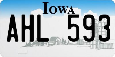 IA license plate AHL593