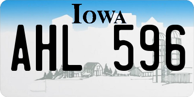 IA license plate AHL596