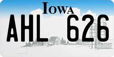 IA license plate AHL626