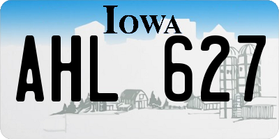 IA license plate AHL627