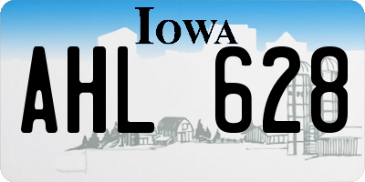IA license plate AHL628