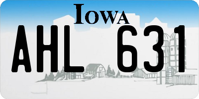 IA license plate AHL631