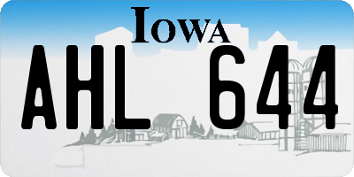 IA license plate AHL644