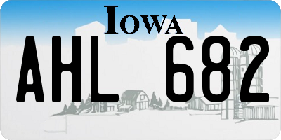 IA license plate AHL682