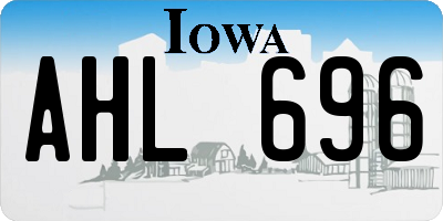 IA license plate AHL696