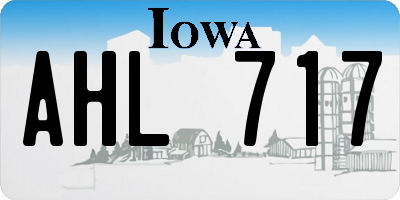 IA license plate AHL717