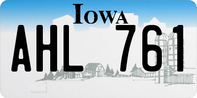 IA license plate AHL761