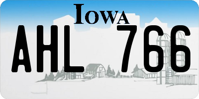IA license plate AHL766