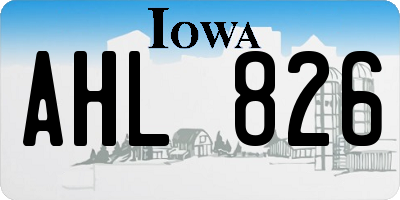 IA license plate AHL826