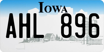 IA license plate AHL896