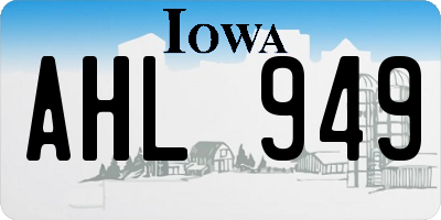 IA license plate AHL949