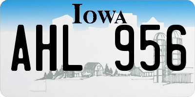 IA license plate AHL956