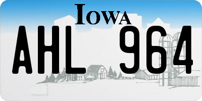 IA license plate AHL964